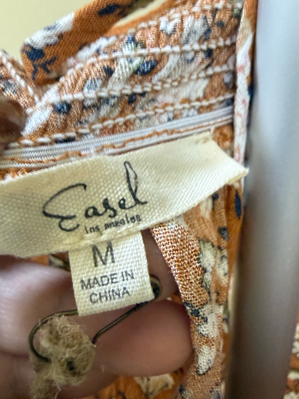 Womens Brown Floral Pants - M